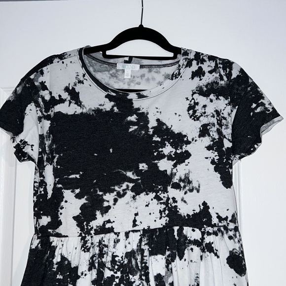 Abound Nordstrom black & white short sleeved cotton dress size small - Picture 4 of 7